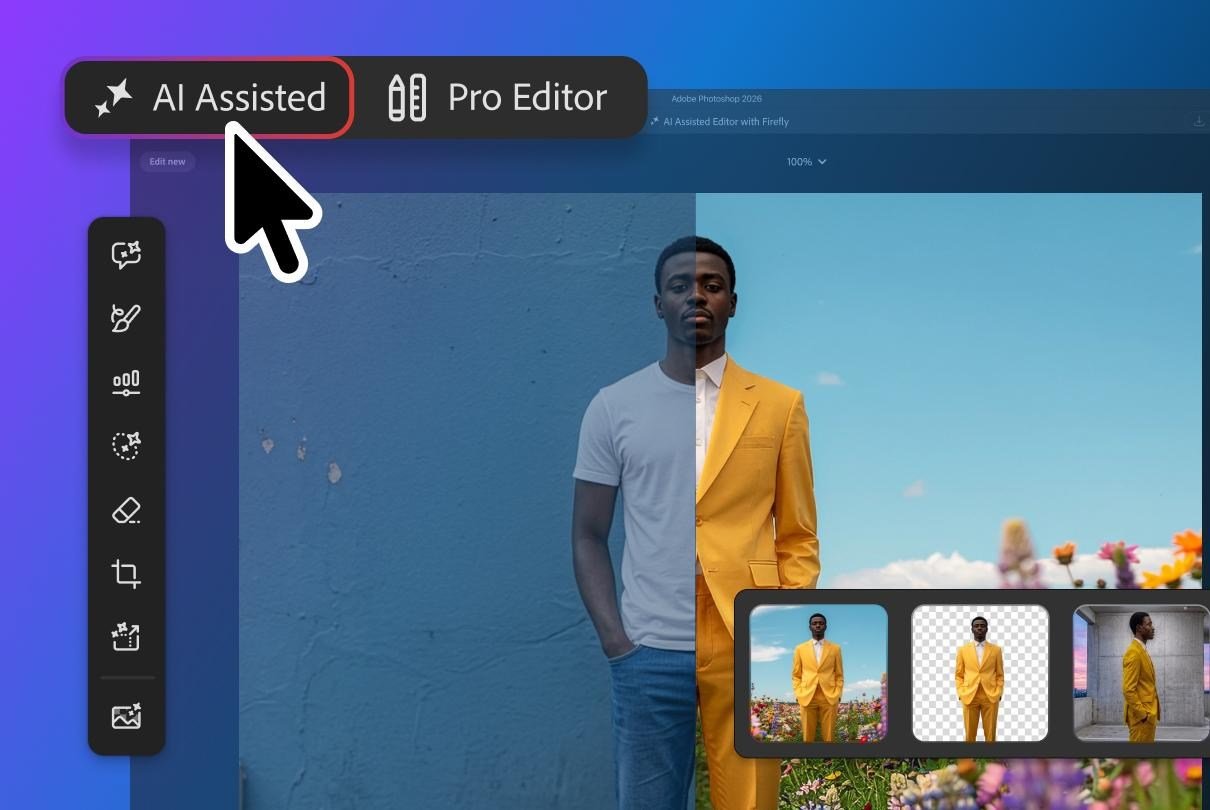 Automatic Selection and Changing Background Elements in Photoshop
